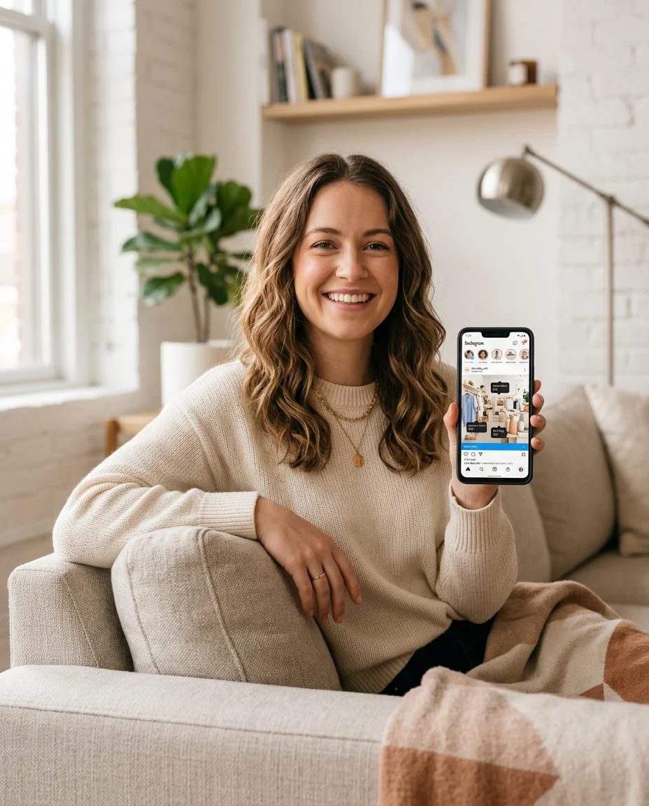 Creator managing Instagram shop